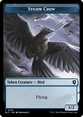 Storm Crow // Frog Lizard Double-Sided Token [Bloomburrow Commander Tokens] | Cracking-Singles