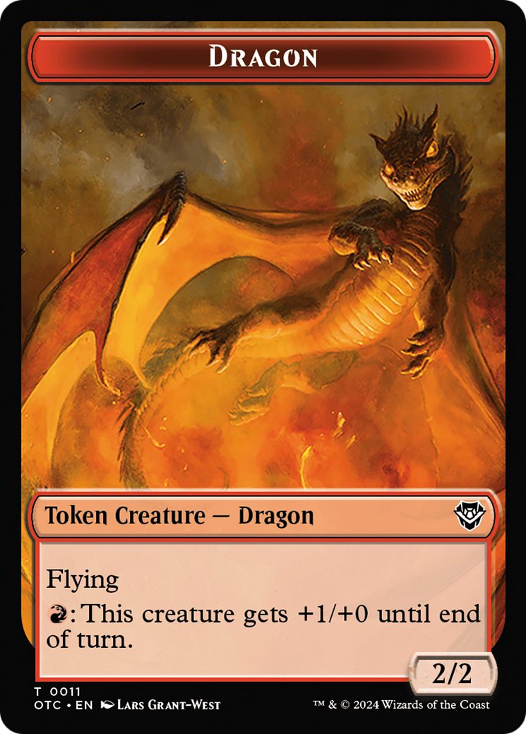 Dragon Egg // Dragon Double-Sided Token [Outlaws of Thunder Junction Commander Tokens] | Cracking-Singles