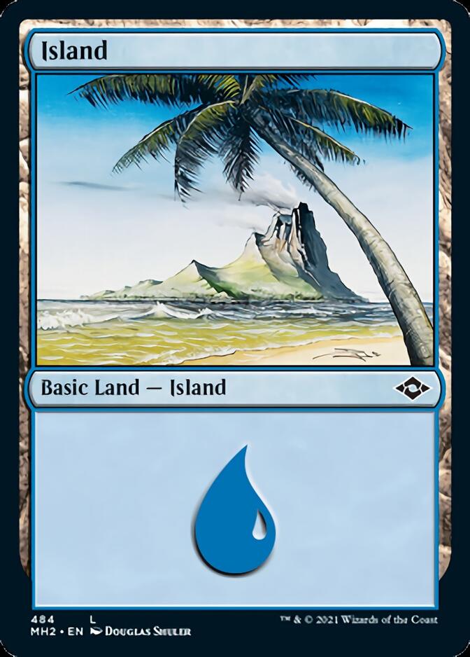 Island (484) (Foil Etched) [Modern Horizons 2] | Cracking-Singles