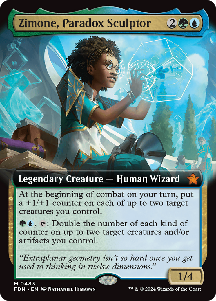 Zimone, Paradox Sculptor (Extended Art) [Foundations] | Cracking-Singles