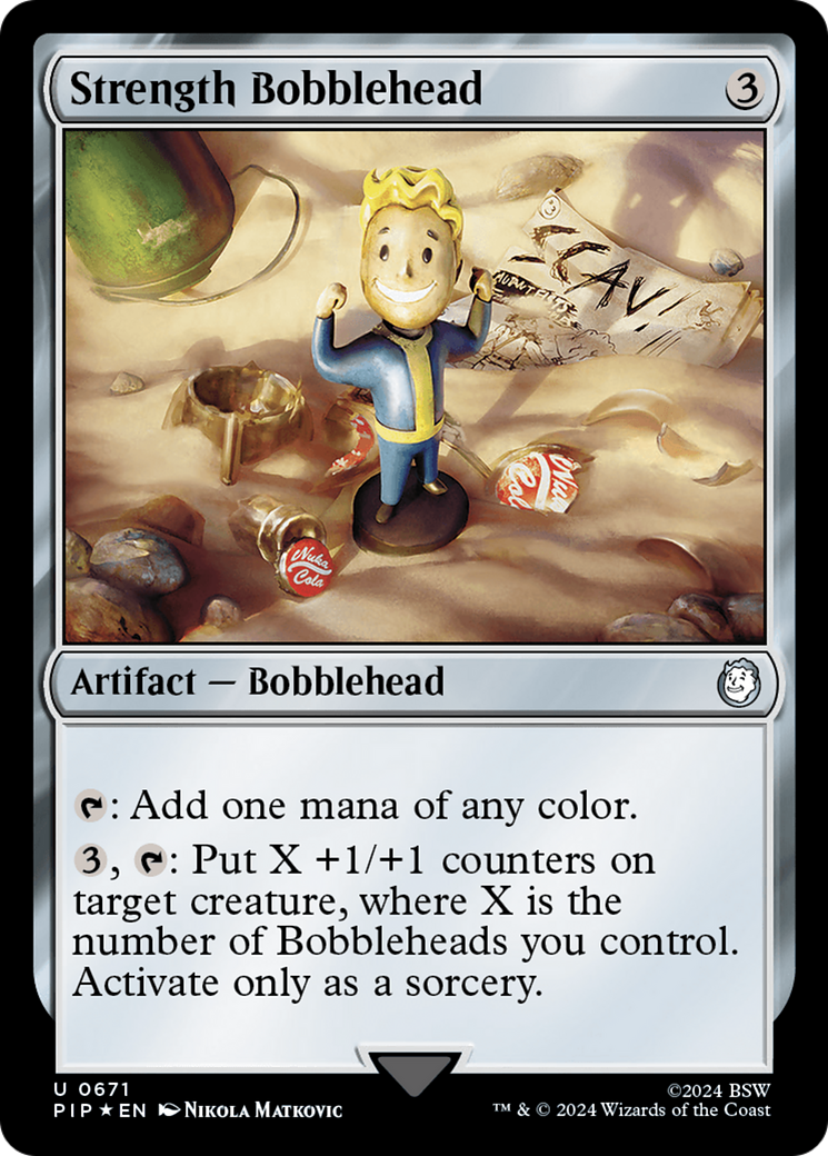 Strength Bobblehead (Surge Foil) [Fallout] | Cracking-Singles