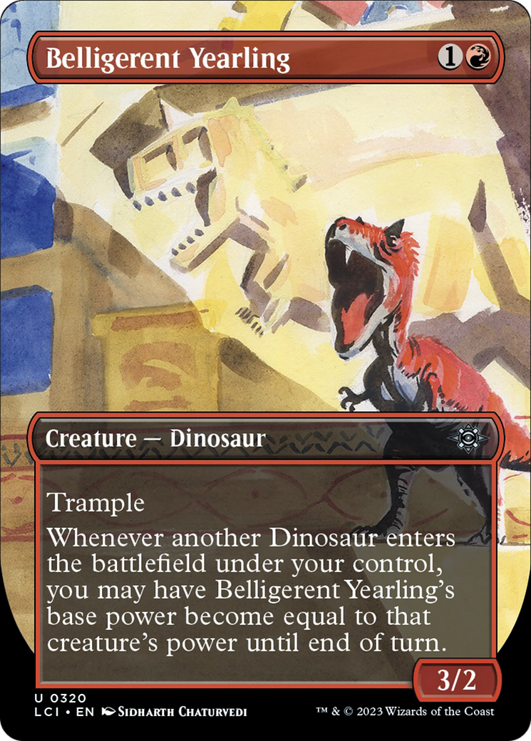 Belligerent Yearling (Borderless) [The Lost Caverns of Ixalan] | Cracking-Singles