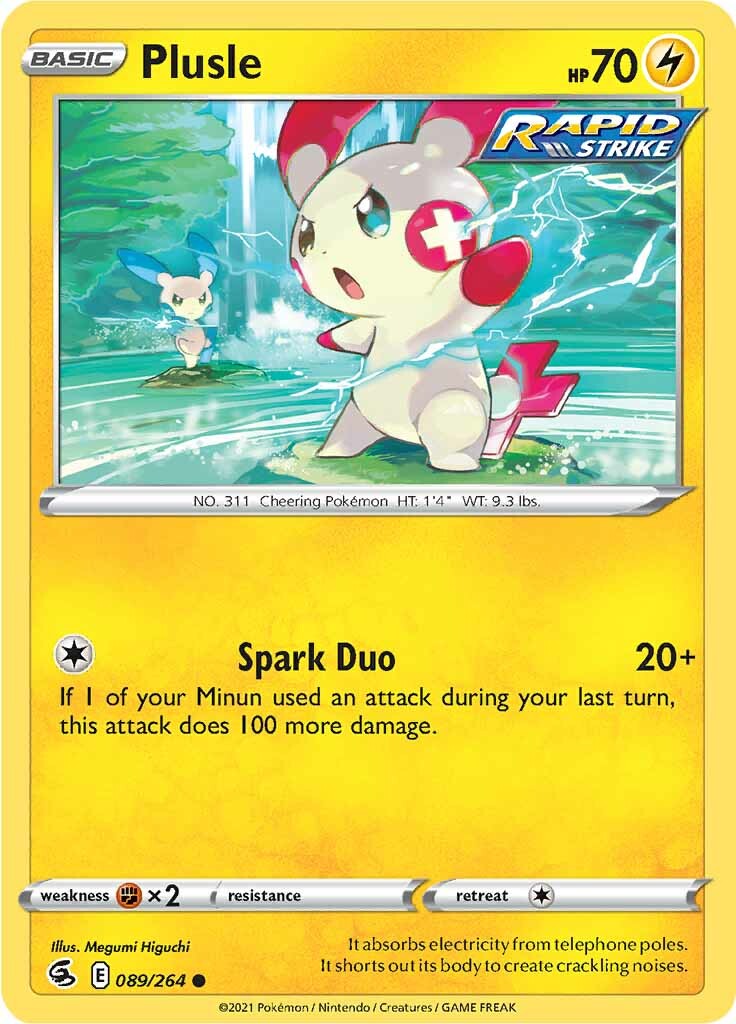 Plusle (089/264) [Sword & Shield: Fusion Strike] | Cracking-Singles