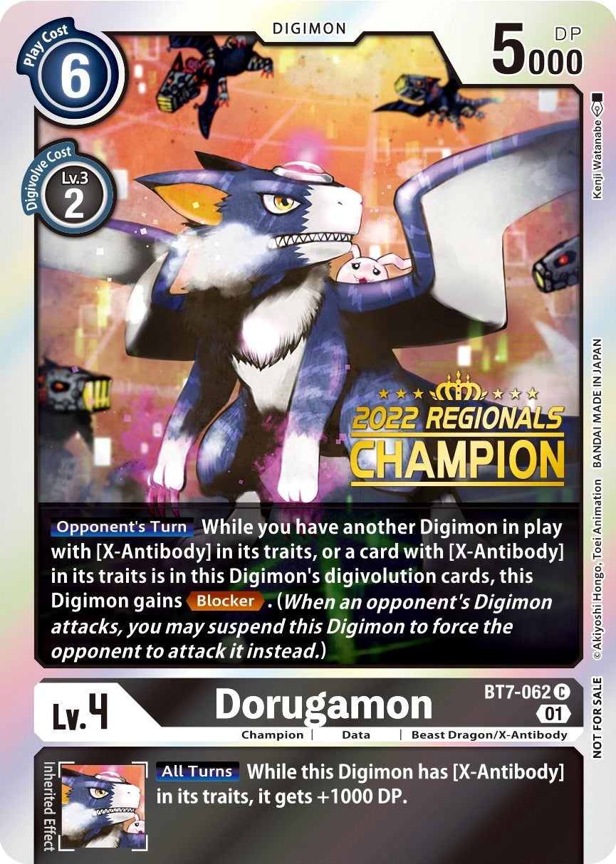 Dorugamon [BT7-062] (2022 Championship Offline Regional) (Online Champion) [Next Adventure Promos] | Cracking-Singles