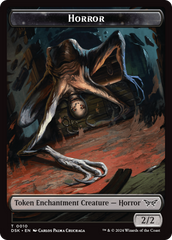 Horror // Copy Double-Sided Token [Duskmourn: House of Horror Tokens] | Cracking-Singles