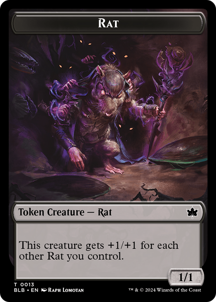 Rat Token [Bloomburrow Tokens] | Cracking-Singles