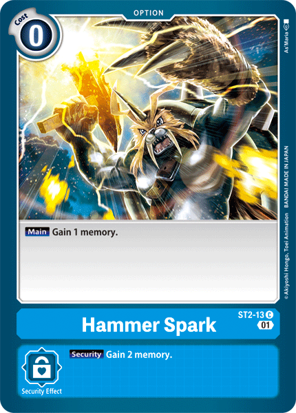 Hammer Spark [ST2-13] (Alternative Art) [Starter Deck: Ulforce Veedramon] | Cracking-Singles