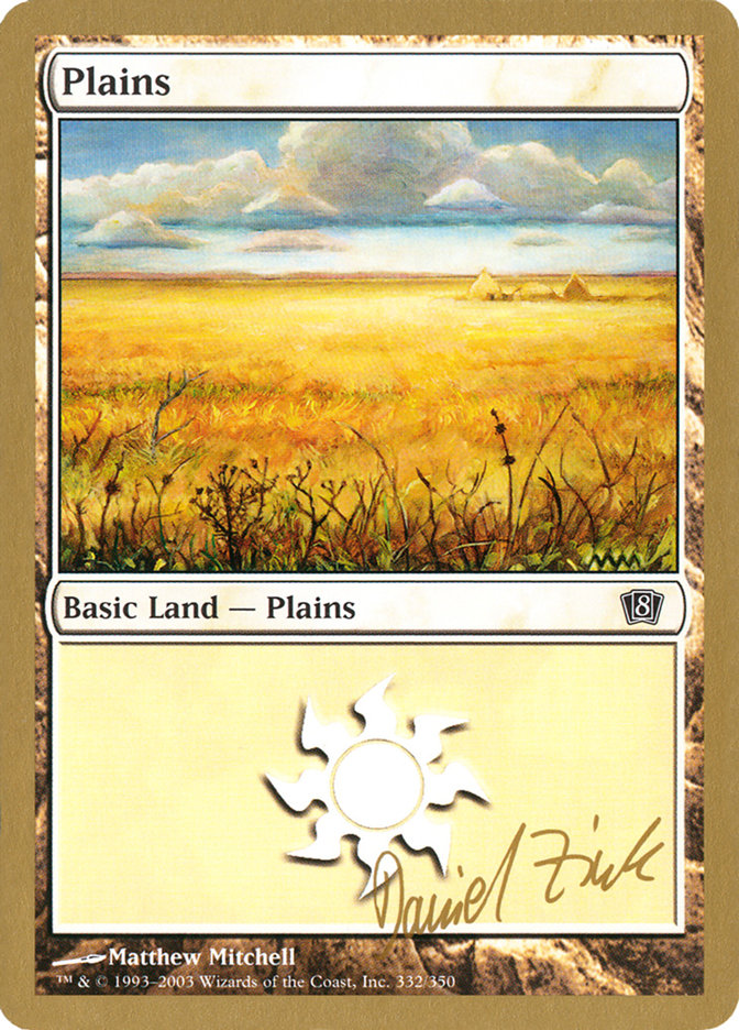 Plains (dz332) (Daniel Zink) [World Championship Decks 2003] | Cracking-Singles