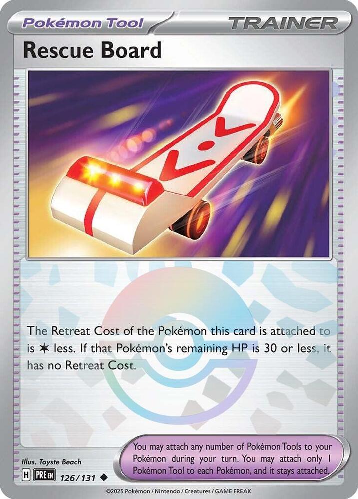 Rescue Board (126/131) (Poke Ball Pattern) [Scarlet & Violet: Prismatic Evolutions] | Cracking-Singles