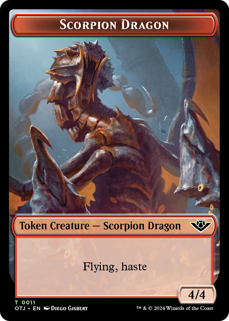 Scorpion Dragon Token [Outlaws of Thunder Junction Tokens] | Cracking-Singles