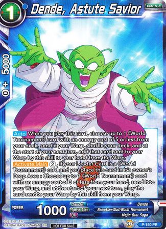 Dende, Astute Savior (Power Booster) (P-150) [Promotion Cards] | Cracking-Singles