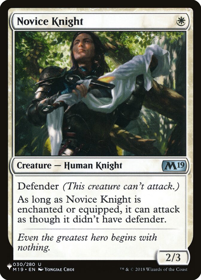 Novice Knight [The List] | Cracking-Singles