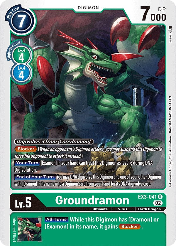 Groundramon [EX3-041] [Draconic Roar] | Cracking-Singles