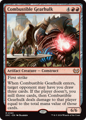 Combustible Gearhulk [Duskmourn: House of Horror Commander] | Cracking-Singles