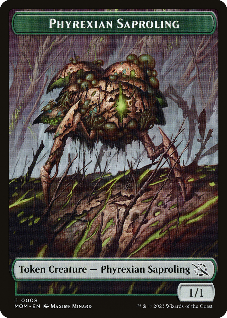 Treasure (20) // Phyrexian Saproling Double-Sided Token [March of the Machine Tokens] | Cracking-Singles