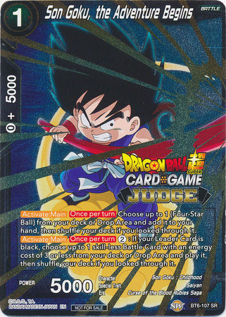 Son Goku, the Adventure Begins (BT6-107) [Judge Promotion Cards] | Cracking-Singles