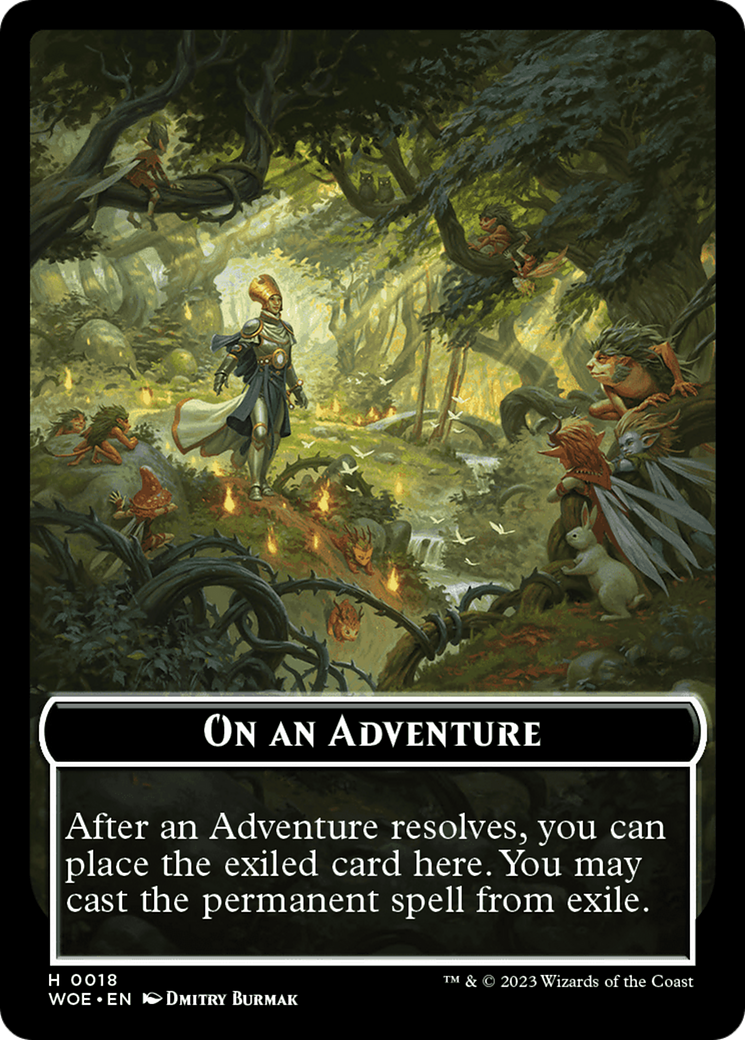 On an Adventure Emblem [Wilds of Eldraine Tokens] | Cracking-Singles