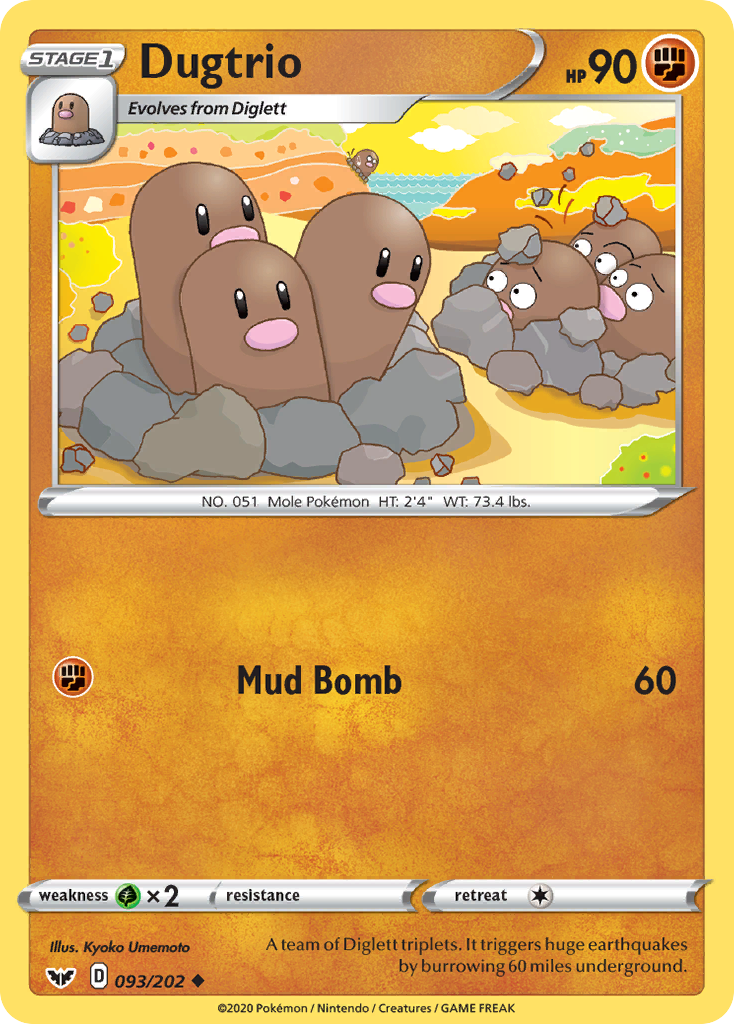 Dugtrio (093/202) [Sword & Shield: Base Set] | Cracking-Singles