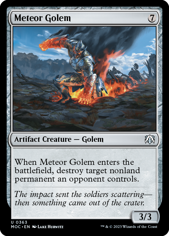 Meteor Golem [March of the Machine Commander] | Cracking-Singles