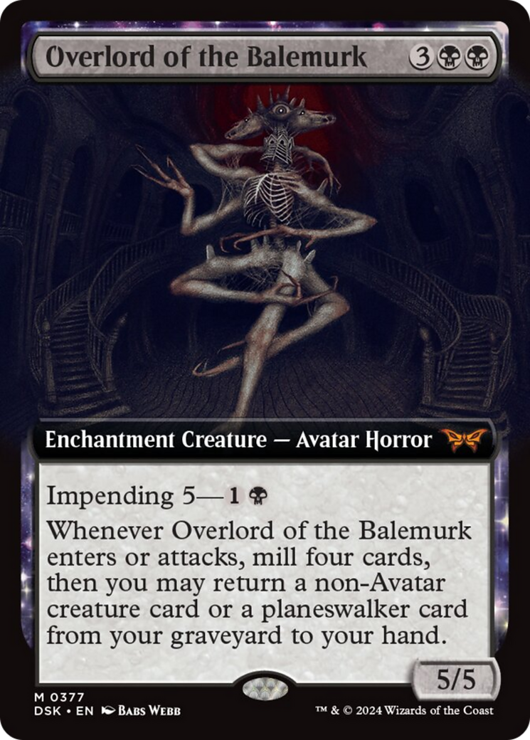 Overlord of the Balemurk (Extended Art) [Duskmourn: House of Horror] | Cracking-Singles