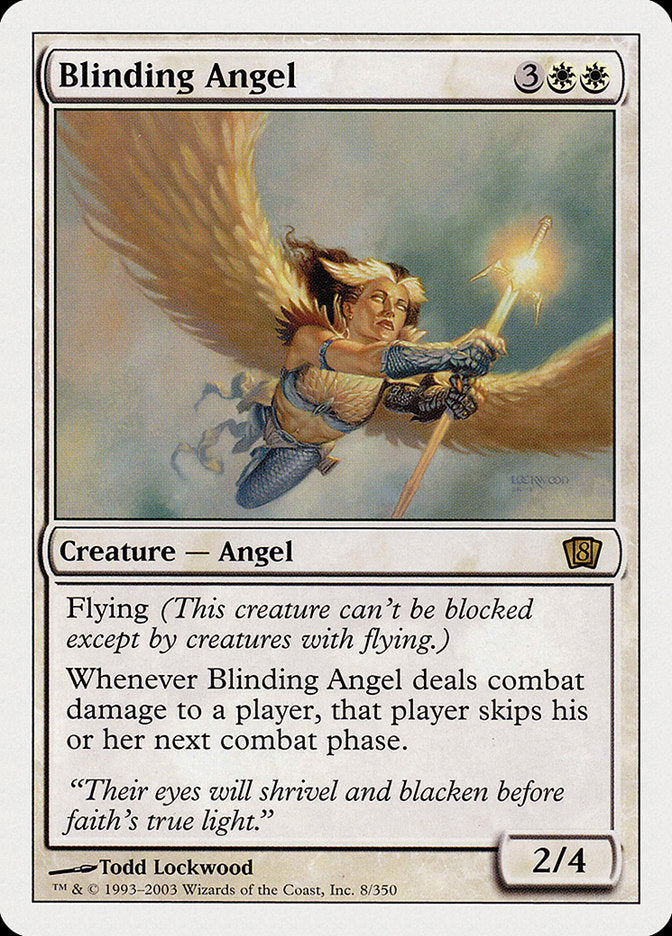 Blinding Angel (8th Edition) [Oversize Cards] | Cracking-Singles