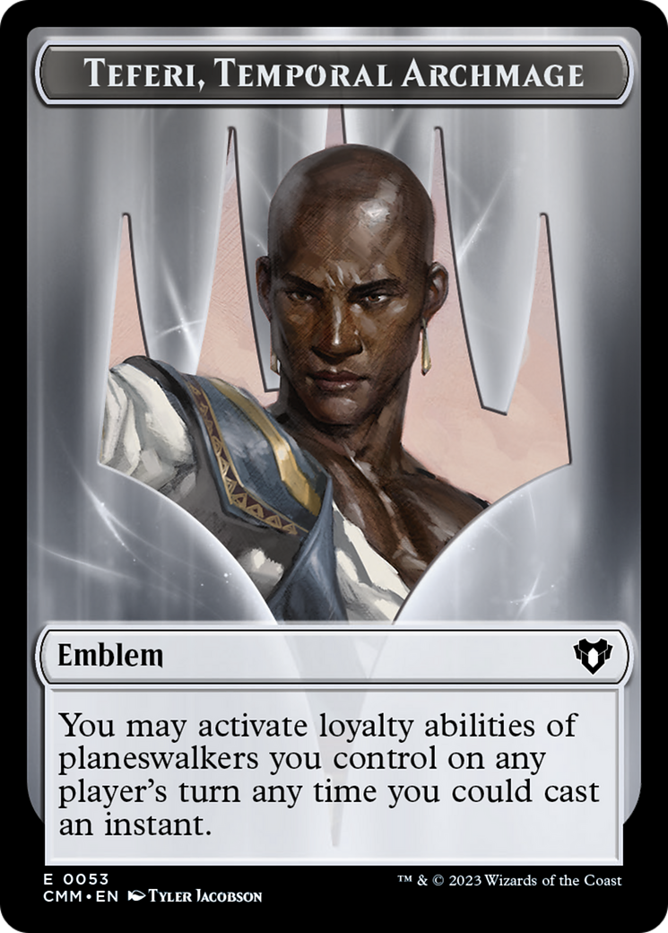 Teferi, Temporal Archmage Emblem [Commander Masters Tokens] | Cracking-Singles