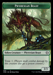 Rebel // Phyrexian Beast Double-Sided Token [Phyrexia: All Will Be One Tokens] | Cracking-Singles