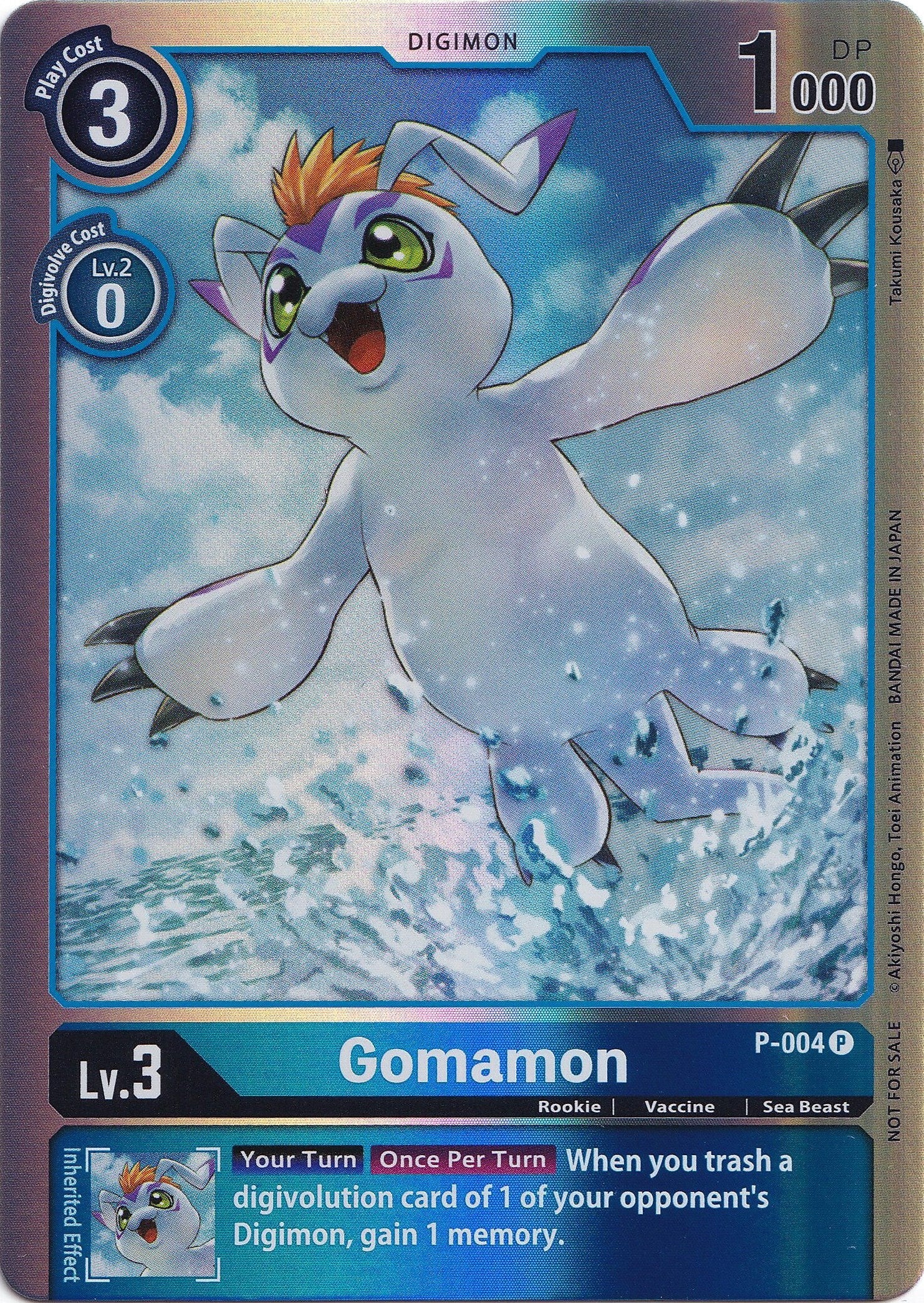 Gomamon [P-004] (Rainbow Foil) [Promotional Cards] | Cracking-Singles