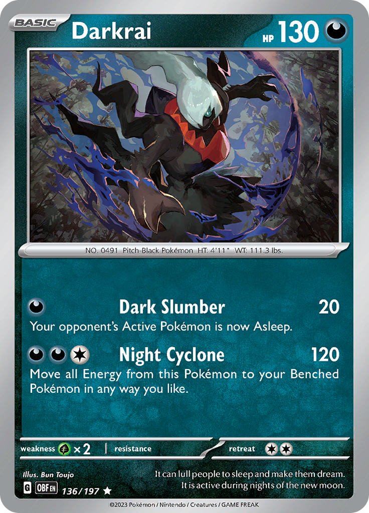 Darkrai (136/197) [Scarlet & Violet: Obsidian Flames] | Cracking-Singles