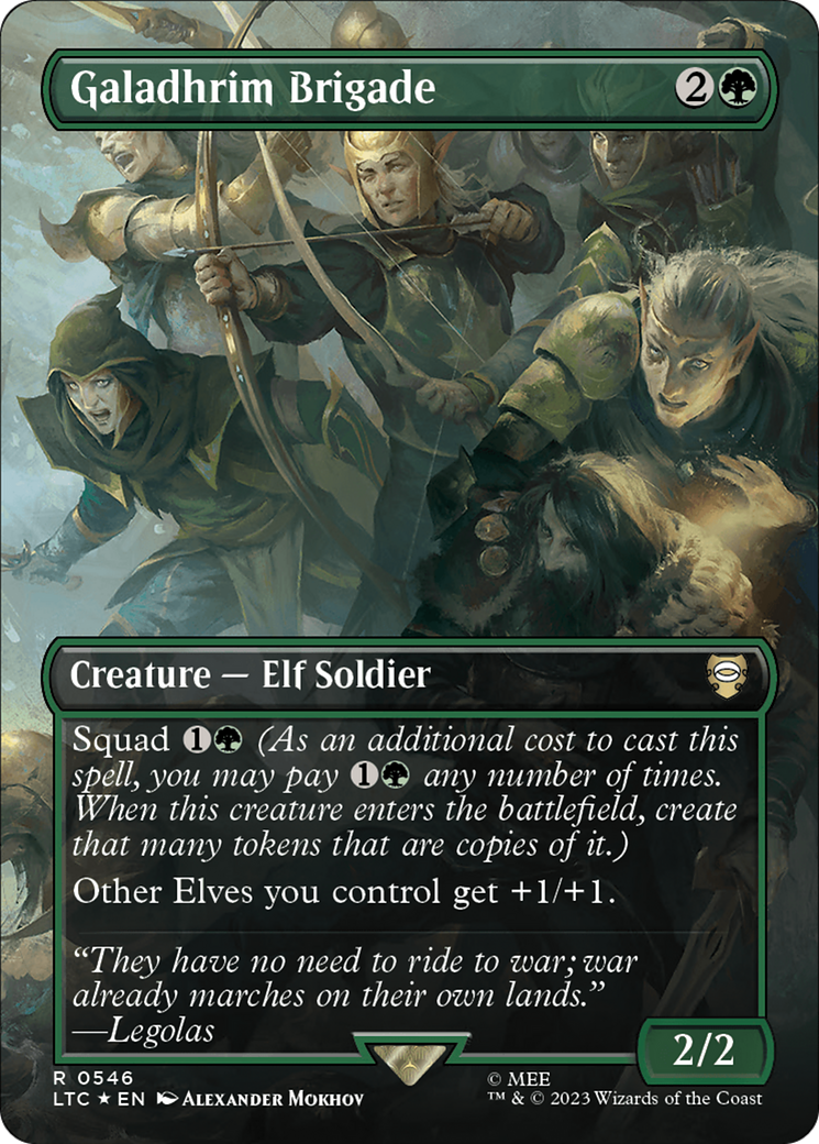 Galadhrim Brigade (Borderless) (Surge Foil) [The Lord of the Rings: Tales of Middle-Earth Commander] | Cracking-Singles