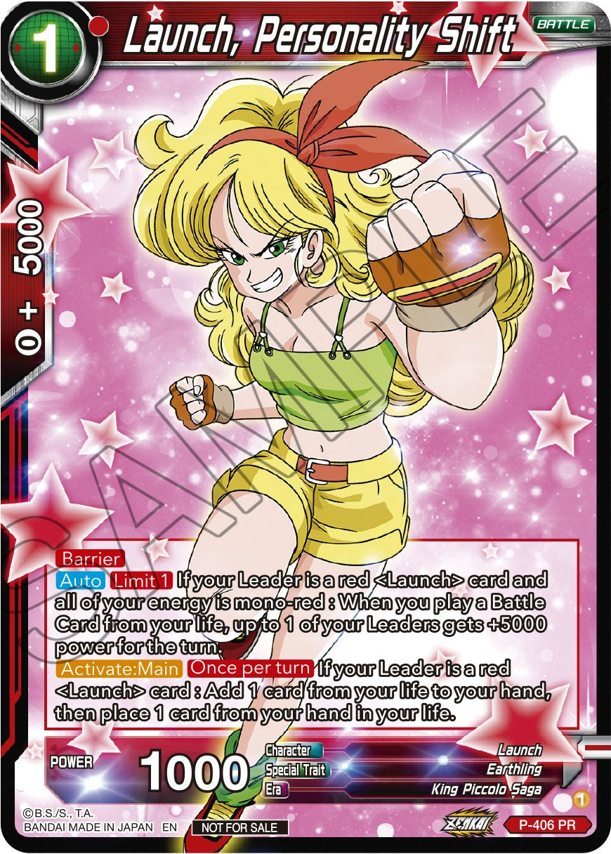 Launch, Personality Shift (Zenkai Series Tournament Pack Vol.1) (P-406) [Tournament Promotion Cards] | Cracking-Singles