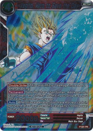 Vegito, Here to Save the Day (P-021) [Promotion Cards] | Cracking-Singles