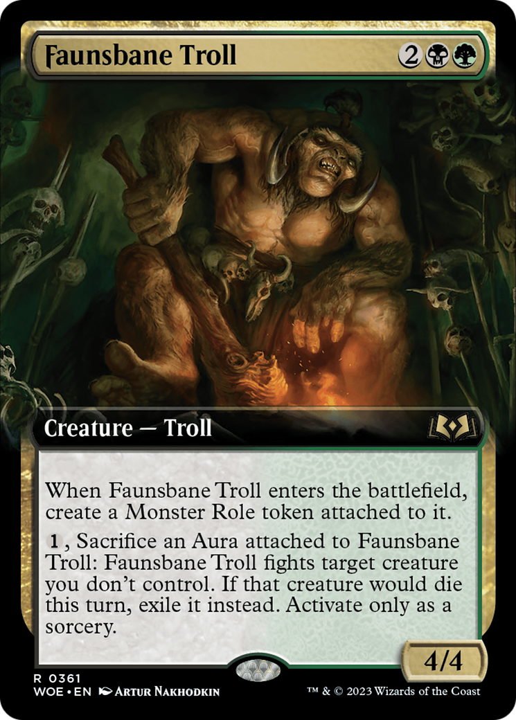 Faunsbane Troll (Extended Art) [Wilds of Eldraine] | Cracking-Singles