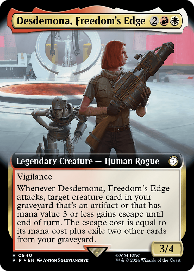 Desdemona, Freedom's Edge (Extended Art) (Surge Foil) [Fallout] | Cracking-Singles