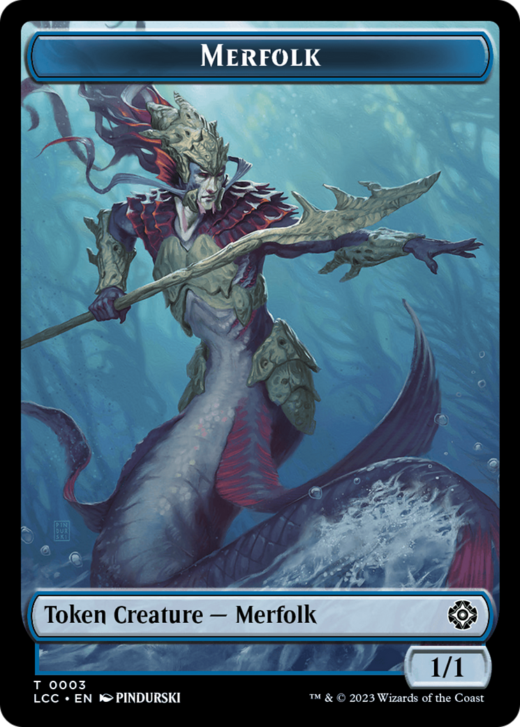 Bird // Merfolk (0003) Double-Sided Token [The Lost Caverns of Ixalan Commander Tokens] | Cracking-Singles