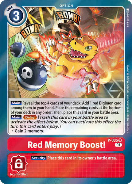 Red Memory Boost! [P-035] [Promotional Cards] | Cracking-Singles