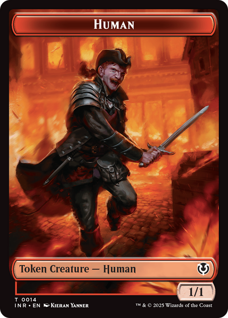 Human (0014) // Emblem - Chandra, Dressed to Kill Double-Sided Token [Innistrad Remastered Tokens] | Cracking-Singles