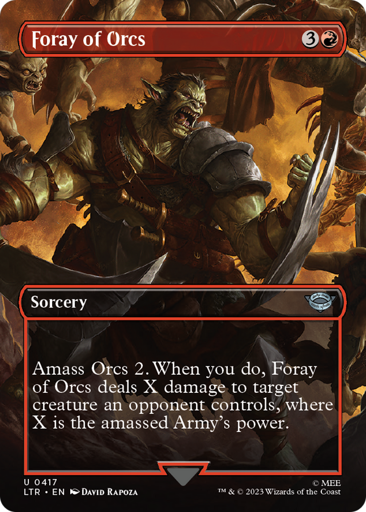 Foray of Orcs (Borderless Alternate Art) [The Lord of the Rings: Tales of Middle-Earth] | Cracking-Singles