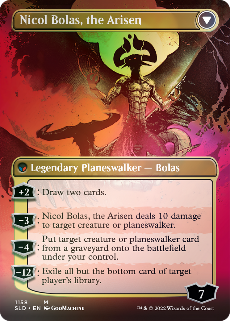 Nicol Bolas, the Ravager // Nicol Bolas, the Arisen (Borderless) [Secret Lair: From Cute to Brute] | Cracking-Singles