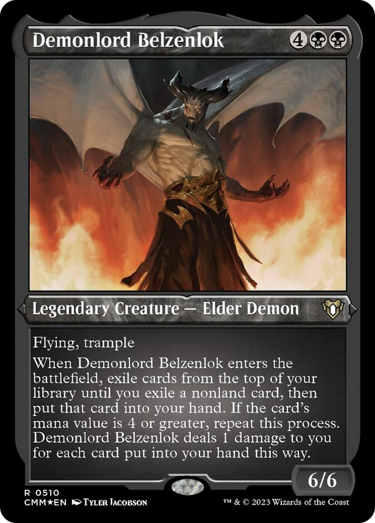 Demonlord Belzenlok (Foil Etched) [Commander Masters] | Cracking-Singles