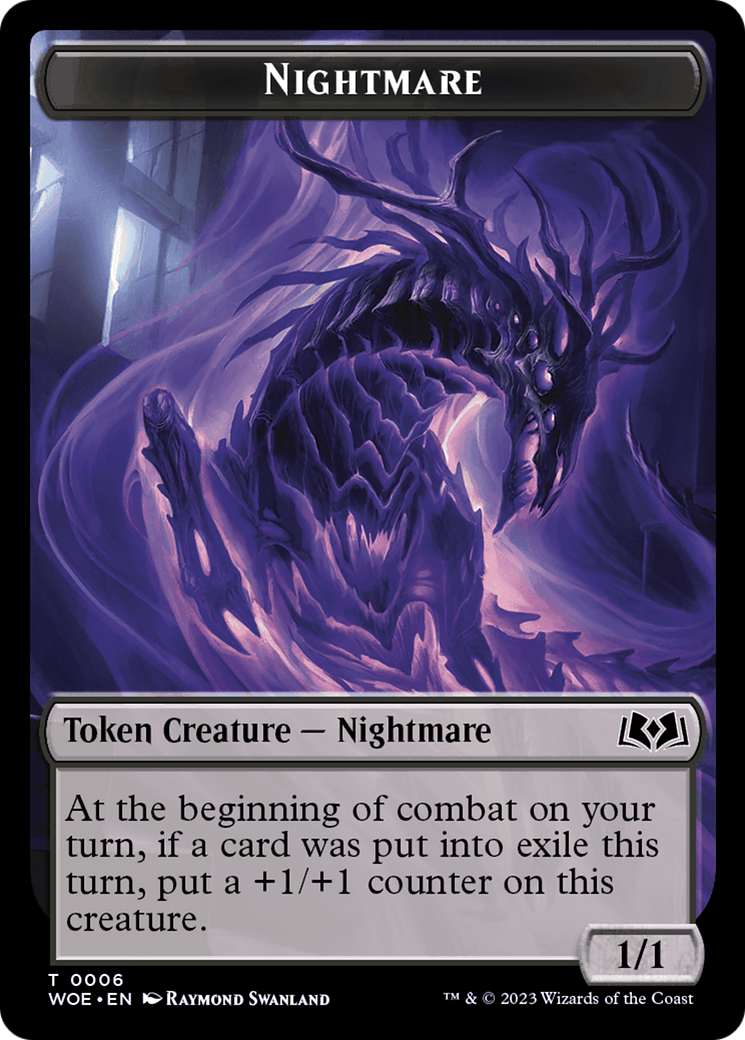 Nightmare // Food (0013) Double-Sided Token [Wilds of Eldraine Tokens] | Cracking-Singles