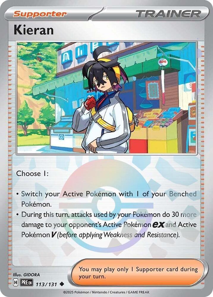 Kieran (113/131) (Poke Ball Pattern) [Scarlet & Violet: Prismatic Evolutions] | Cracking-Singles