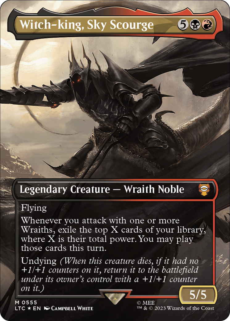 Witch-king, Sky Scourge (Borderless) (Surge Foil) [The Lord of the Rings: Tales of Middle-Earth Commander] | Cracking-Singles