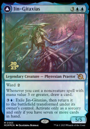 Jin-Gitaxias // The Great Synthesis [March of the Machine Prerelease Promos] | Cracking-Singles