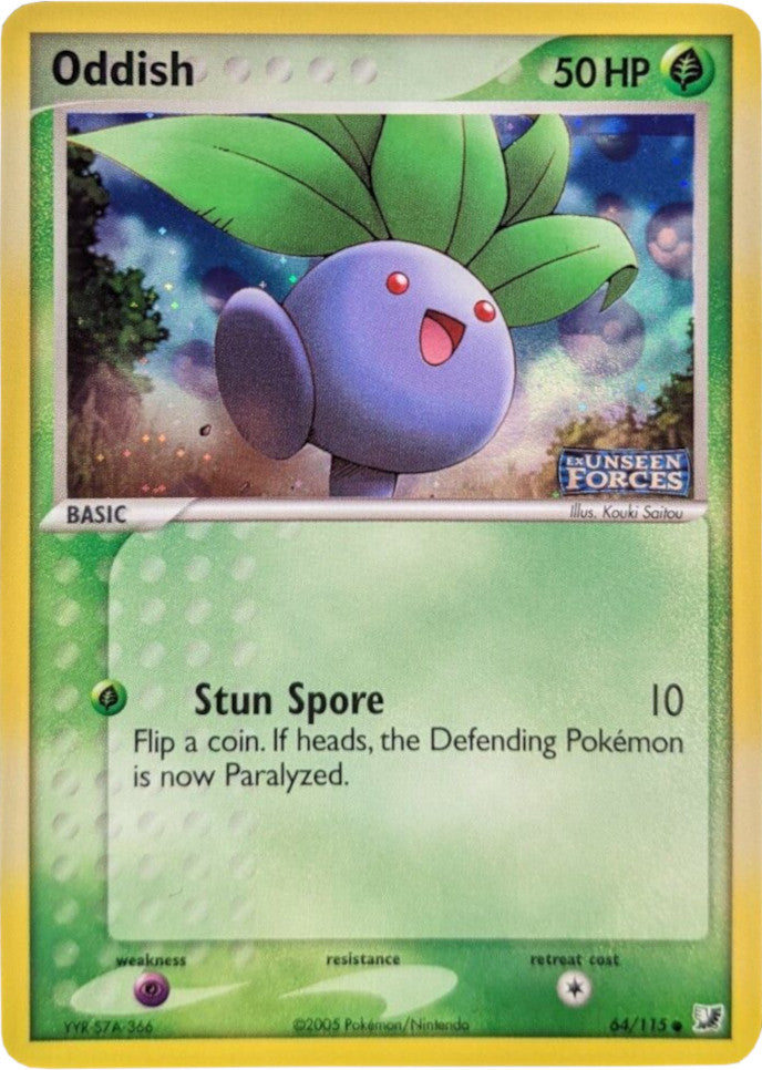 Oddish (64/115) (Stamped) [EX: Unseen Forces] | Cracking-Singles