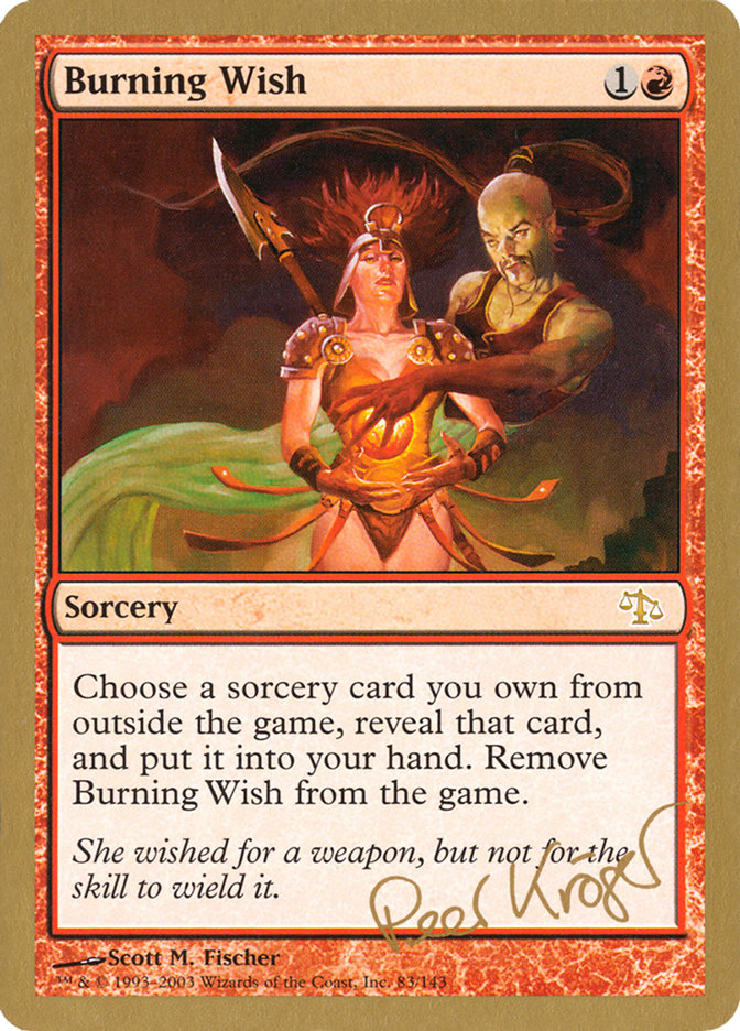 Burning Wish (Peer Kroger) [World Championship Decks 2003] | Cracking-Singles