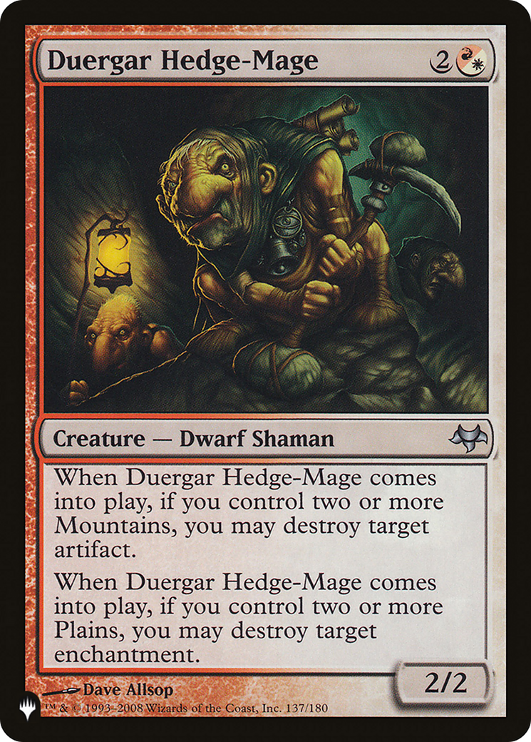 Duergar Hedge-Mage [The List] | Cracking-Singles