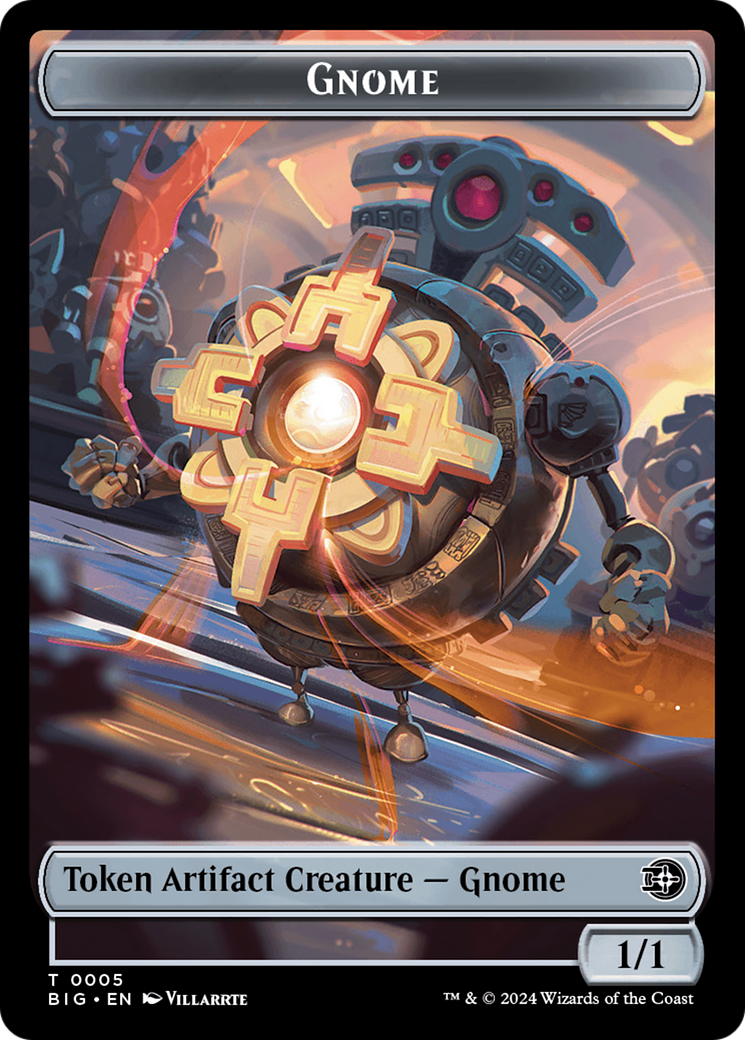 Gnome // Plot Double-Sided Token [Outlaws of Thunder Junction: The Big Score Tokens] | Cracking-Singles