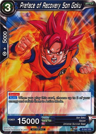 Preface of Recovery Son Goku (P-047) [Promotion Cards] | Cracking-Singles