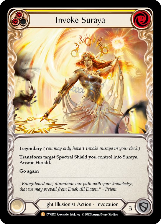 Invoke Suraya // Suraya, Archangel of Knowledge [DYN212] (Dynasty)  Cold Foil | Cracking-Singles